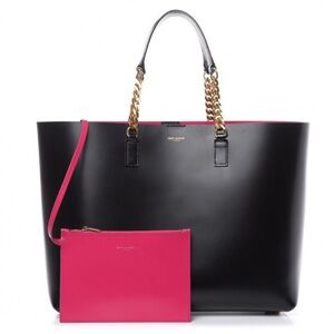 💎✨ SAINT LAURENT ✨💎 LARGE PARIS SHOPPER TOTE WITH POUCH WORK LAPTOP